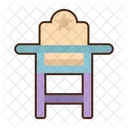 Kinderstuhl Babysitz Babybett Symbol