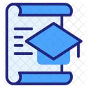 Bachelor Degree Certificate Graduation Icon