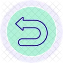 Back Left Arrow Color Circle Icon Icon