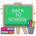 Back To School Hanging Board Back To Study Icon