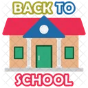 Back To School School Building Icon