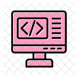 Backend Icon - Download in Colored Outline Style