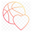 Backetball Love Basket Ball Sport Icon