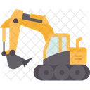 Backhoe Excavator Digger Icon