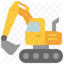 Backhoe Excavator Machinery Icon
