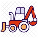Backhoe Loader Excavator Constructional Machinery Icon