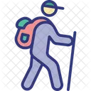 Athlete Backpack Human Icon