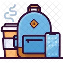 Backpack Coffee Phone Icon