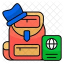 Backpack Baggage Rucksack Icon