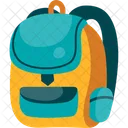 School Backpack Pocket Icon