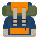 Backpack Mountaineer Hiking Icon