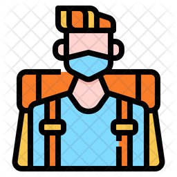Backpacker Icon Of Colored Outline Style Available In Svg Png