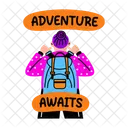 Backpacker Adventurist Traveller Icon