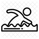 Backstroke swimmer  Icon
