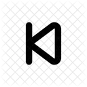 Backward Step Music Media Icon