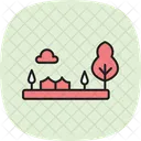 Backyard Garden Scene Icon