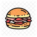 Bacon Bun Food Icon