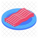 Salt Cured Pork Meat Bacons Icon