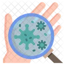 Bacteria Hand Search Bacteria Scan Icon