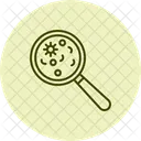 Bacteria Search Magnifier Icon