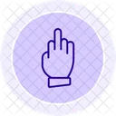 Bad Signal Hand Color Circle Icon Icon