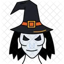 Bad Witch Halloween Monster Icon
