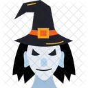 Bad Witch Halloween Monster Icon