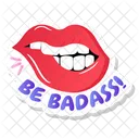 Badass Lips Sticker  Icon