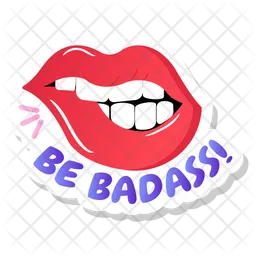 Badass Lips Sticker  Icon