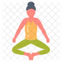 Baddha Konasana Meditation Pose Pelvic Pose Icon