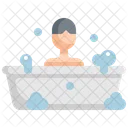 Badewanne Mann Hygiene Symbol