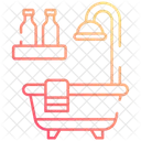 Badezimmer Badewanne Dusche Symbol