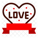 Badge Ribbon Heart Icon