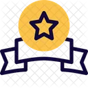 Star In The Circle Label Icon