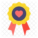 Badge Heart Love And Romance Icon