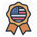 Badge Medal Usa Icon