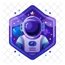 Badge Dastronaute Cosmonaute Cosmique Icône