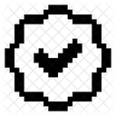 Verification De Badge Polyvalent Pixel Icône