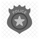 Plaque De Policier Icon