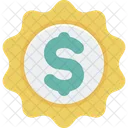 Badge Dollar  Icon