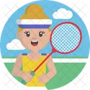 Sports Badminton Racquet Icon