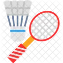 Athletic Badminton Exercise Icon