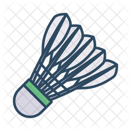 Badminton Cork Icon - Download in Colored Outline Style