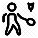 Badminton Schlager Federball Symbol