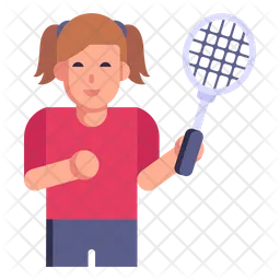 Badminton Player  Icon