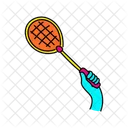 Vibrant Holding Badminton Racket Illustration Badminton Racket Racket Icon