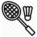 Badminton Racket and Shuttlecock  Icon