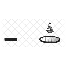 Badminton racquet and shuttlecock  Icon