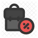 Bag School Bag Discount Icon