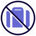 Bag Not Allowed Without Baggage No Suitcase Icon